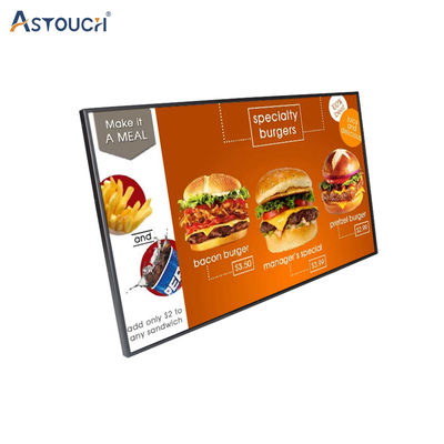 2K Digital Menu Boards For Advertising 43 Inch Signage Players FCC